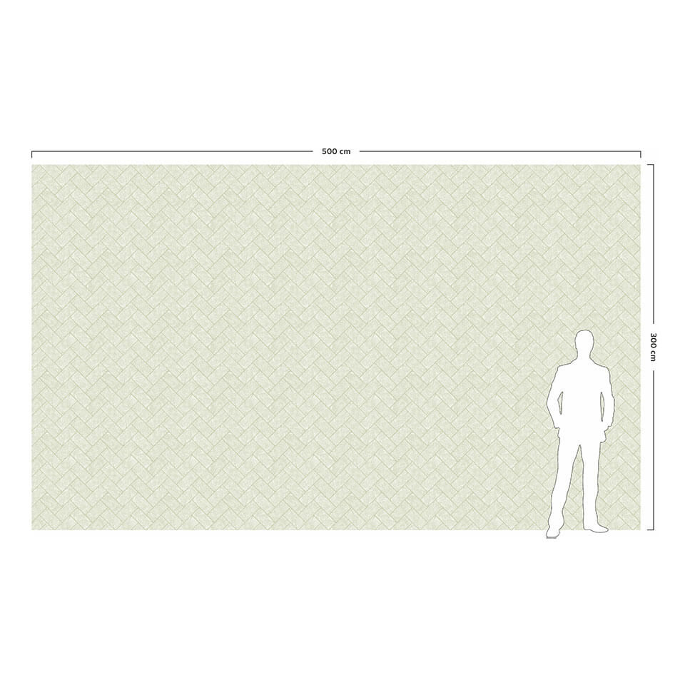 Wizualizacja skali tapety w porównaniu do postaci dorosłego człowieka