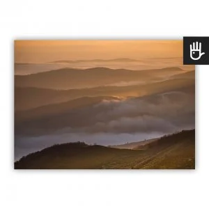 Plakat Tajemnicze Bieszczady w kolorach złota