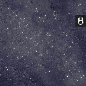 Fototapeta Granatowa Nyks z konstelacjami znaków zodiaku na tle rozgwieżdżonego nieba