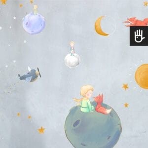 Fototapeta Wyprawa Małego Księcia z rysunkowymi ilustracjami