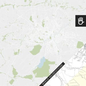 Fototapeta mapa Lublina z podziałem na wersje kolorystyczne