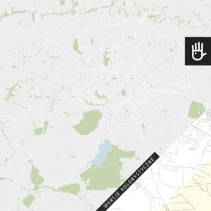 Fototapeta mapa Lublina ulice z podziałem na wersje kolorystyczne