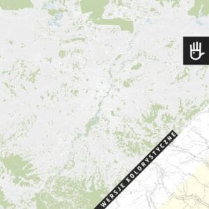 fototapeta mapa rzeszowa z podziałem na wersje kolorystyczne