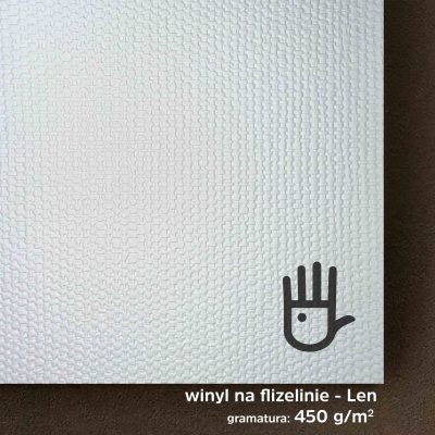 Tapeta winylowa na flizelinie o gramaturze 450 g/m² o strukturze lnu firmy Dudek Manufaktura